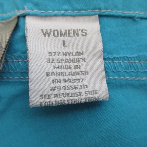 Alpine Design Womens Capri Pants Size Large Blue Pockets Outdoors Hiking Stretch - Picture 4 of 7